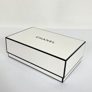 CHANEL Black & White Empty Signature Gift Box 9” X 6” x 3" EMPTY BOX
